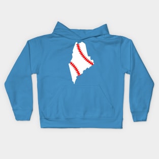 MAINE BASEBALL STATE Kids Hoodie